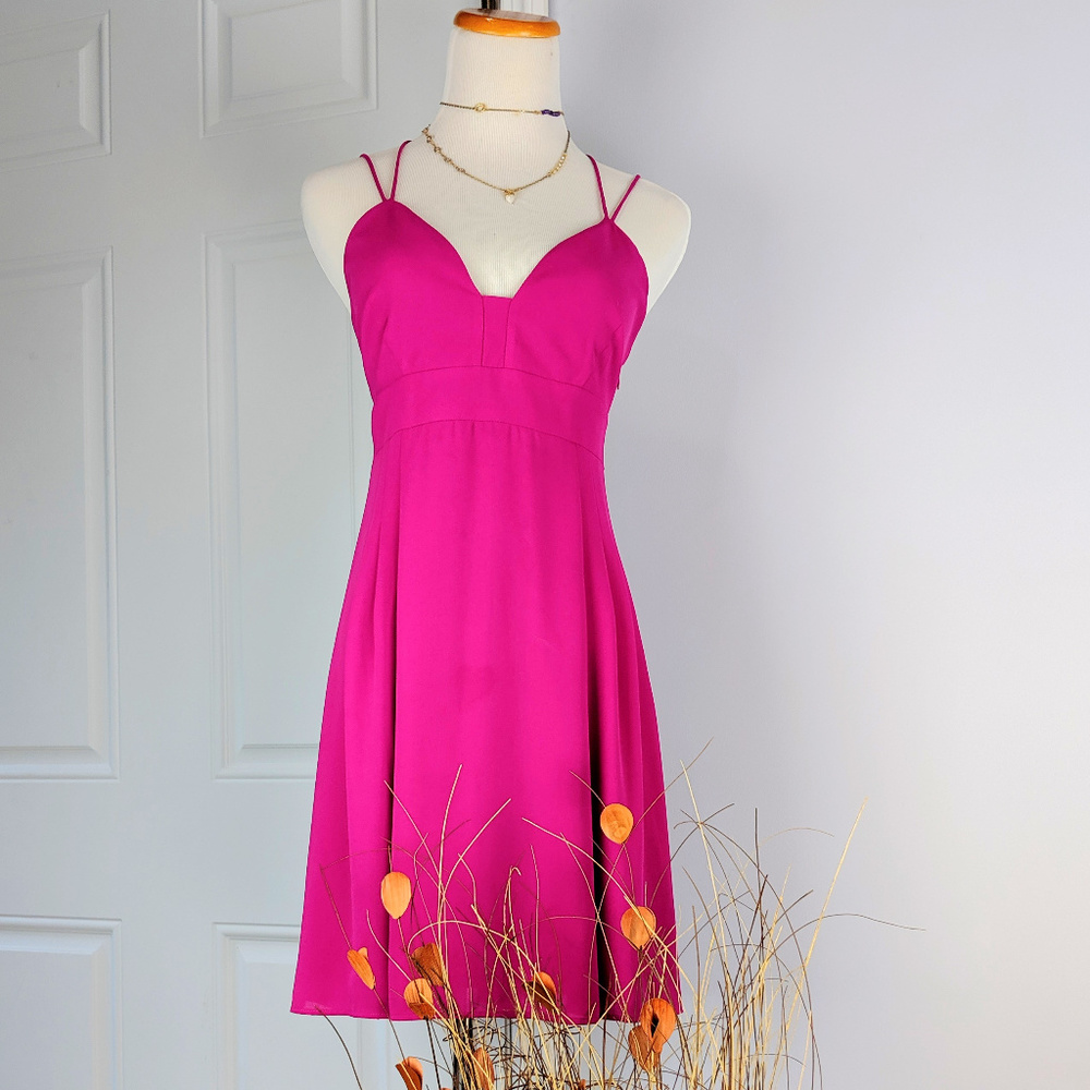*EXPRESS Hot Pink Strappy Dress Sz 6